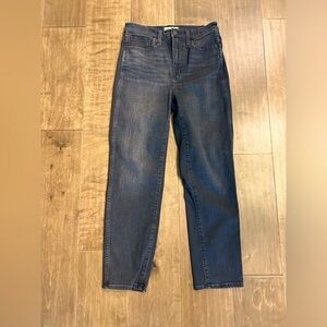 Madewell high rise slim straight faded black Jeans 26